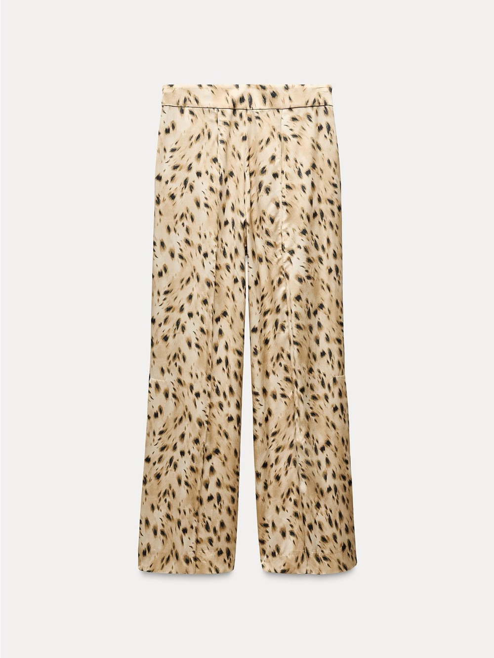 Zara Cream & Black Speckled Wide-Leg Pants